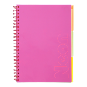 Тетрадь на пружине А4 Buromax NEON клетка 120л с разделителями BM.24349911