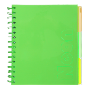 Тетрадь на пружине B5 Buromax NEON клетка 120л с разделителями BM.24359911