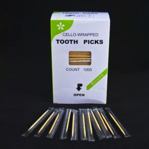 Зубочистки 1000шт бамбук з ментолом у індивід.упаковці К-Tooth Picks 0122590 - Фото 1