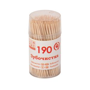 Зубочистки дерев'яні 190 шт в стаканчику 0122050