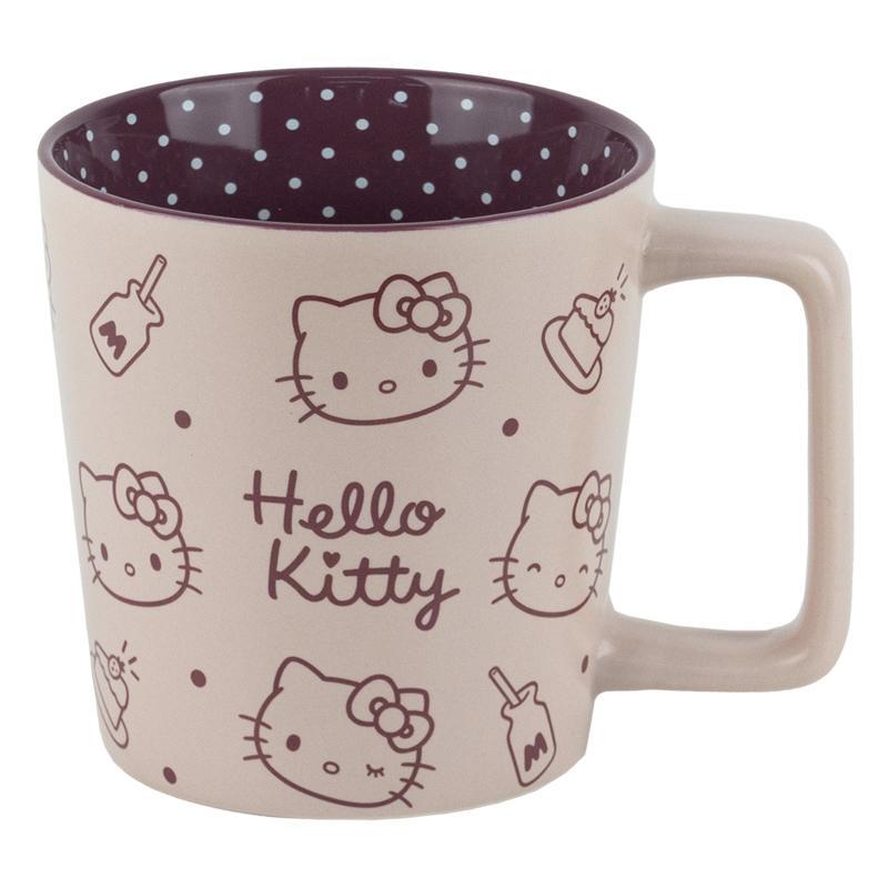 モモンガハウス(猫・ドーナツ柄)チェック茶    春(夏)仕様 1850円 Чашка Kite 390 мл HK-1 HK25-212-1 - купить в Киеве, лучшая цена на