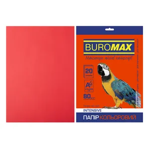 Набор цветной бумаги А4, 80г/м2, INTENSIVE, 5 цв., 20 листов BUROMAX BM.2721320 - Фото 4