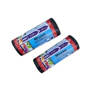 Мешки для мусора Діоніс 120л 10шт 70x110 30мк ЧЕРНЫЕ 25 50957, Пакеты мусорные - фото 1