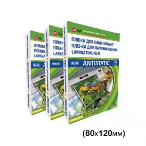 Плівка для ламінування глянсова 85х120 мм Antistatic 100 мкм 100 шт DA 11201010808YA - Фото 1