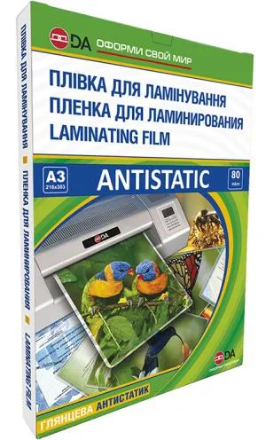 Глянцевая пленка DA А3 303х426 80 50/30 YLG-ANTISTATIC 11201011307YA, Пленки для ламинирования
