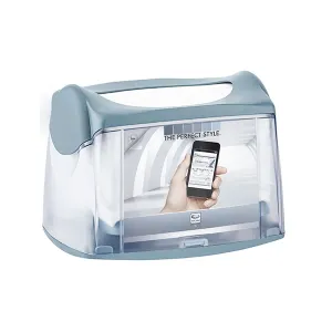 Тримач серветок Atma V-складання  настільний білий прозорий A89807, Тримачі для серветок - фото 1