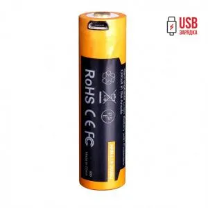 Акумулятор 18650 Fenix 2600 mAh ARB-L18-2600U Micro usb, Акумулятори - фото 1
