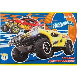 Альбом для малювання 12 аркушів Hot Wheels Kite HW17-241 - Фото 3