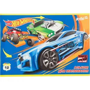 Альбом для малювання 12 аркушів Hot Wheels Kite HW17-241 - Фото 4