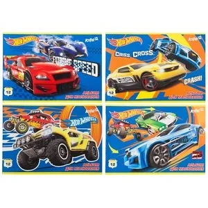 Альбом для малювання 12 аркушів Hot Wheels Kite HW17-241