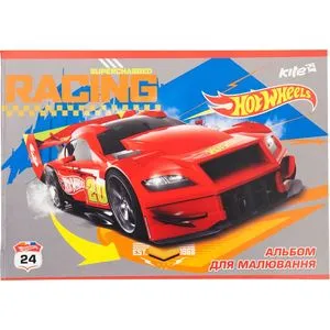 Альбом для рисования 24 листа Hot Wheels Kite HW17-242 - Фото 1