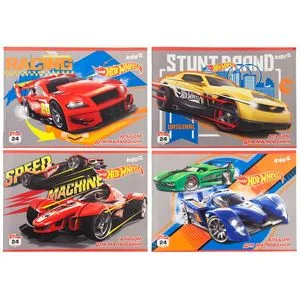 Альбом для рисования 24 листа Hot Wheels Kite HW17-242