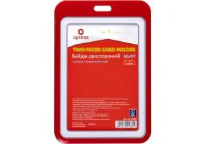 Бейдж OPTIMA преміальний вертикальний OPTIMA 66x97 мм двосторонній O45680, Бейджи - фото 2