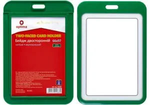 Бейдж OPTIMA преміальний вертикальний OPTIMA 66x97 мм двосторонній O45680, Бейджи - фото 6