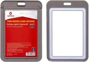 Бейдж OPTIMA преміальний вертикальний OPTIMA 66x97 мм двосторонній O45680, Бейджи - фото 8