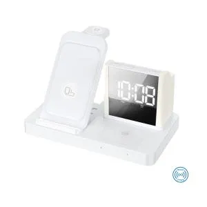 Бездротовий зарядний пристрій з годинником Time Dock TEG 8065-01, Зарядні пристрої