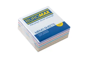 Блок бумаги для заметок Радуга 80х80 несклеенный BM.2233 Buromax, Блоки бумажные