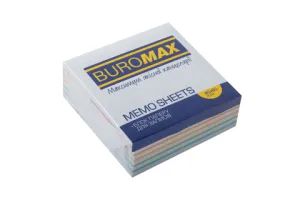 Блок бумаги для заметок Радуга 80х80 склеенный BM.2232 Buromax, Блоки бумажные