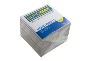 Блок паперу для нотаток Веселка 90х90 несклеенный BM.2249 Buromax, Блоки паперові