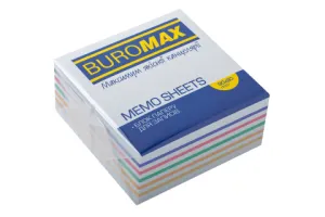 Блок бумаги для заметок Радуга 90х90 склеенный BM.2244 Buromax, Блоки бумажные