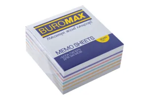 Блок паперу для нотаток Веселка 90х90 несклеенный BM.2245 Buromax, Блоки паперові