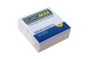 Блок паперу для нотаток Зебра 80х80 склеєний BM.2252 Buromax, Блоки паперові