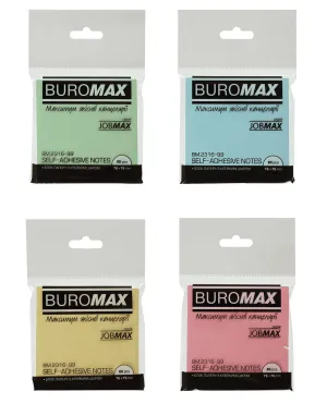 Блок паперу для записів 76х76 мм асорті Buromax BM.2316-99, Блоки паперові