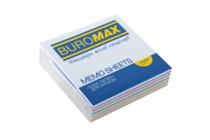 Блок паперу для нотаток Веселка 80х80х20 мм несклеенный Buromax BM.2255, Блоки паперові