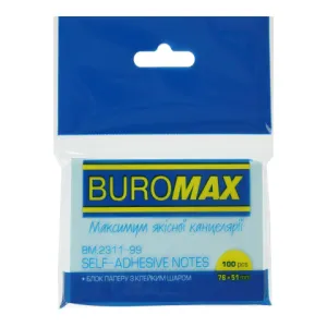 Блок паперу для нотаток 51х76 мм BM.2311-99 Buromax асорті, Блоки паперові - фото 1