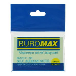 Блок паперу для нотаток 51х76 мм BM.2311-99 Buromax асорті, Блоки паперові - фото 3