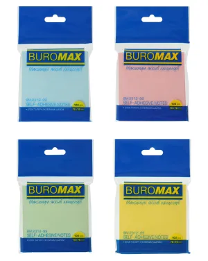 Блок паперу для нотаток 76х76 мм BM.2312-99 Buromax асорті, Блоки паперові