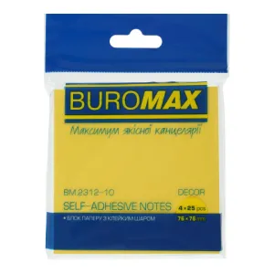 Блок паперу для нотаток 76х76 мм 4 кольори х 25л BM.2312-10 Buromax пастель, Блоки паперові