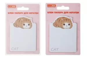 Блок для нотаток BUROMAX LAZY CAT BM.2381-77 70х94 мм - Фото 2