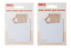 Блок для нотаток BUROMAX LAZY CAT BM.2381-77 70х94 мм - Фото 3