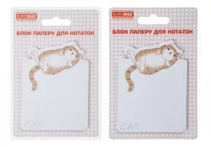 Блок для нотаток BUROMAX LAZY CAT BM.2381-77 70х94 мм - Фото 4