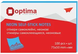 Блок бумаги для заметок с клейким слоем 75х50 мм Optima O25512 - Фото 2