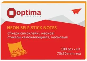 Блок бумаги для заметок с клейким слоем 75х50 мм Optima O25512 - Фото 3