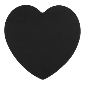 Блок паперу для нотаток ZiBi KIDS Line BLACK HEART ZB.15200 з клейким шаром 70х70 мм 50 аркушів чорний - Фото 1