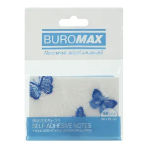 Блок пластиковый для заметок Buromax с клейким слоем ARABESKI 50x75мм 50 л BM.2325-31, Блоки бумажные