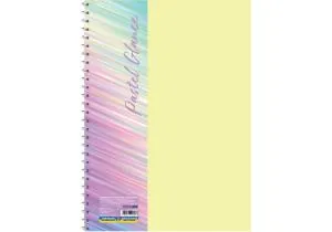 Блокнот ECONOMIX А5 пластиковая обложка фактура глянец боковая спираль 80 л клетка ассорти пастел E20308, Блокноты - фото 2