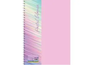 Блокнот ECONOMIX А5 пластиковая обложка фактура глянец боковая спираль 80 л клетка ассорти пастел E20308, Блокноты - фото 4