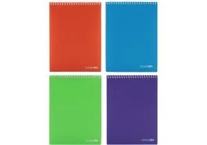 Блокнот А5 верхняя спираль клетка 80 л Economix E20320 ассорти, Блокноты