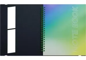 Блокнот Optima B5 пластиковая обложка с резинкой боковая спираль 60 л клетка O25948-01, Блокноты - фото 7