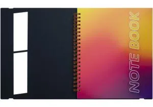 Блокнот Optima B5 пластиковая обложка с резинкой боковая спираль 60 л клетка O25948-01, Блокноты - фото 8