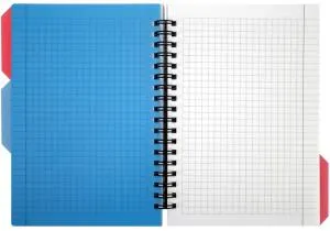 Блокнот Bear OPTIMA B6 пластиковая обкл спираль с разделителями 100 л клетка O20358-11, Блокноты - фото 3