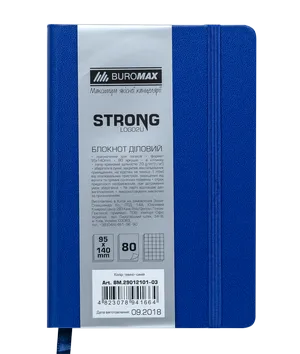 Блокнот деловой STRONG LOGO2U 95x140мм, 80 листов, клетка Buromax BM.29012101 - Фото 5