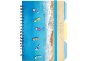 Блокнот OPTIMA B6 пластиковая обкл спираль с разделителями 100 л клетка O20358-25, Блокноты