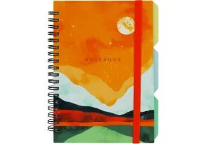 Блокнот OPTIMA B6 пластиковая обкл спираль с разделителями 100 л клетка O20358-25, Блокноты - фото 4