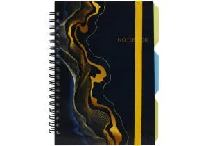 Блокнот OPTIMA B6 пластиковая обкл спираль с разделителями 100 л клетка O20358-25, Блокноты - фото 6