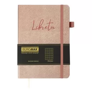 Блокнот діловий А5 LIBRETA 96 аркушів у клітинку штучна шкіра BUROMAX BM.295117 - Фото 5